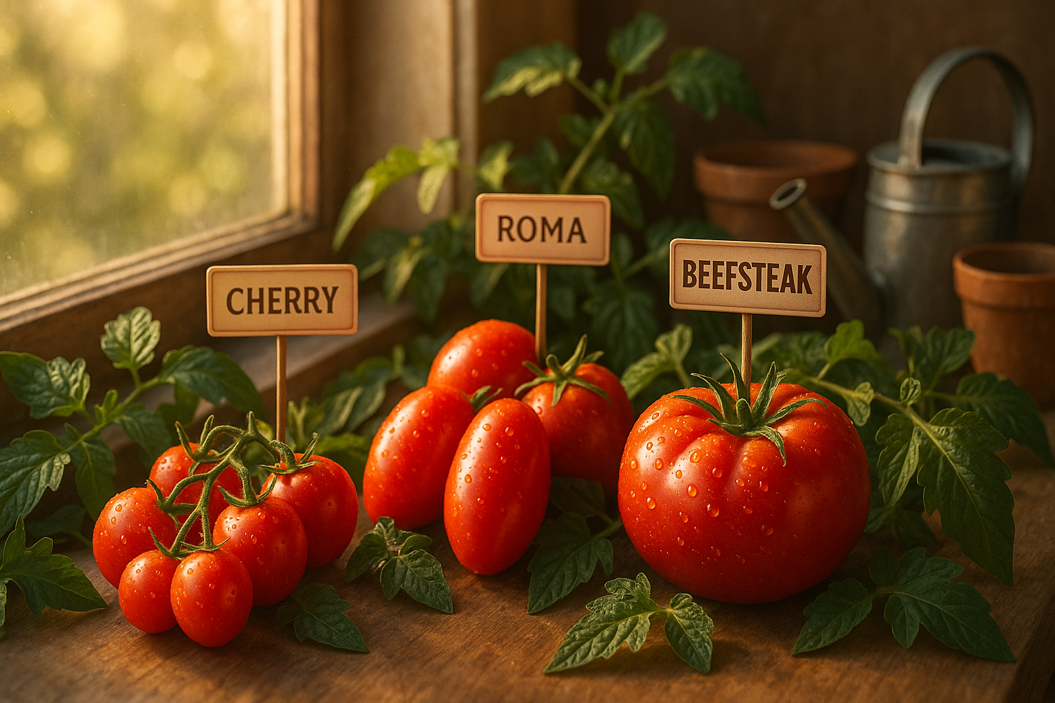 Помидоры на подоконнике в горшке