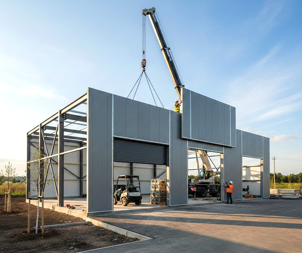 Каркасный модульный гараж