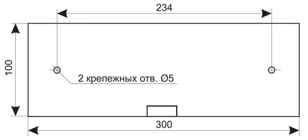 Установочные размеры для пожарного светового табло ЛЮКС-220
