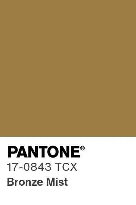 PANTONE 17-0843 TCX Bronze Mist — Бронзовый туман