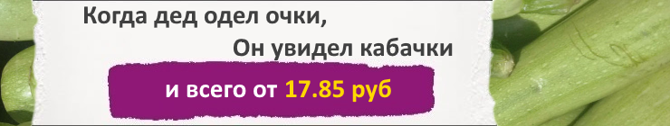 Купить семена Кабачков, цена низкая, доставка почтой наложенным платежом по России, курьером по Москве - интернет-магазин АгроБум