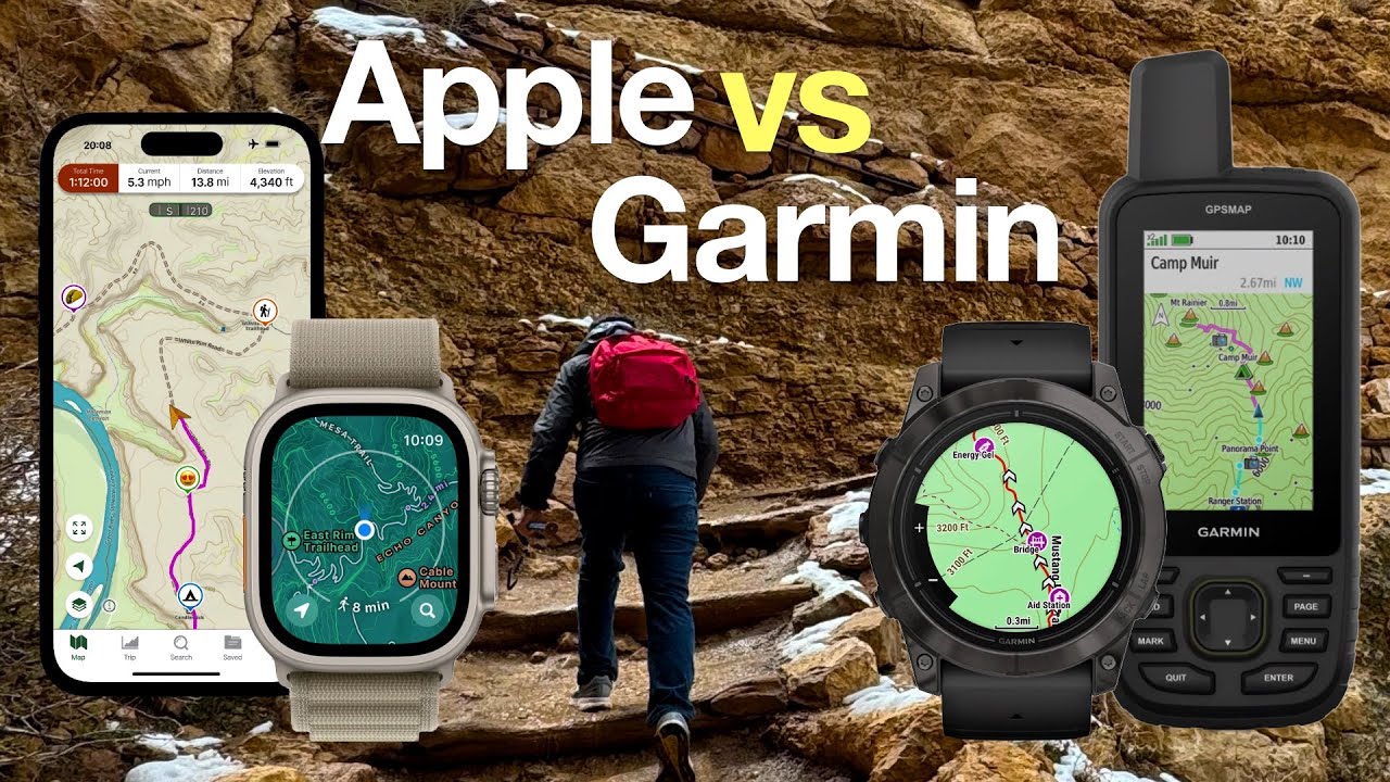 сравнение детализации трека GPS Garmin на смартфоне