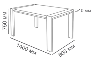габаритные размеры обеденного стола