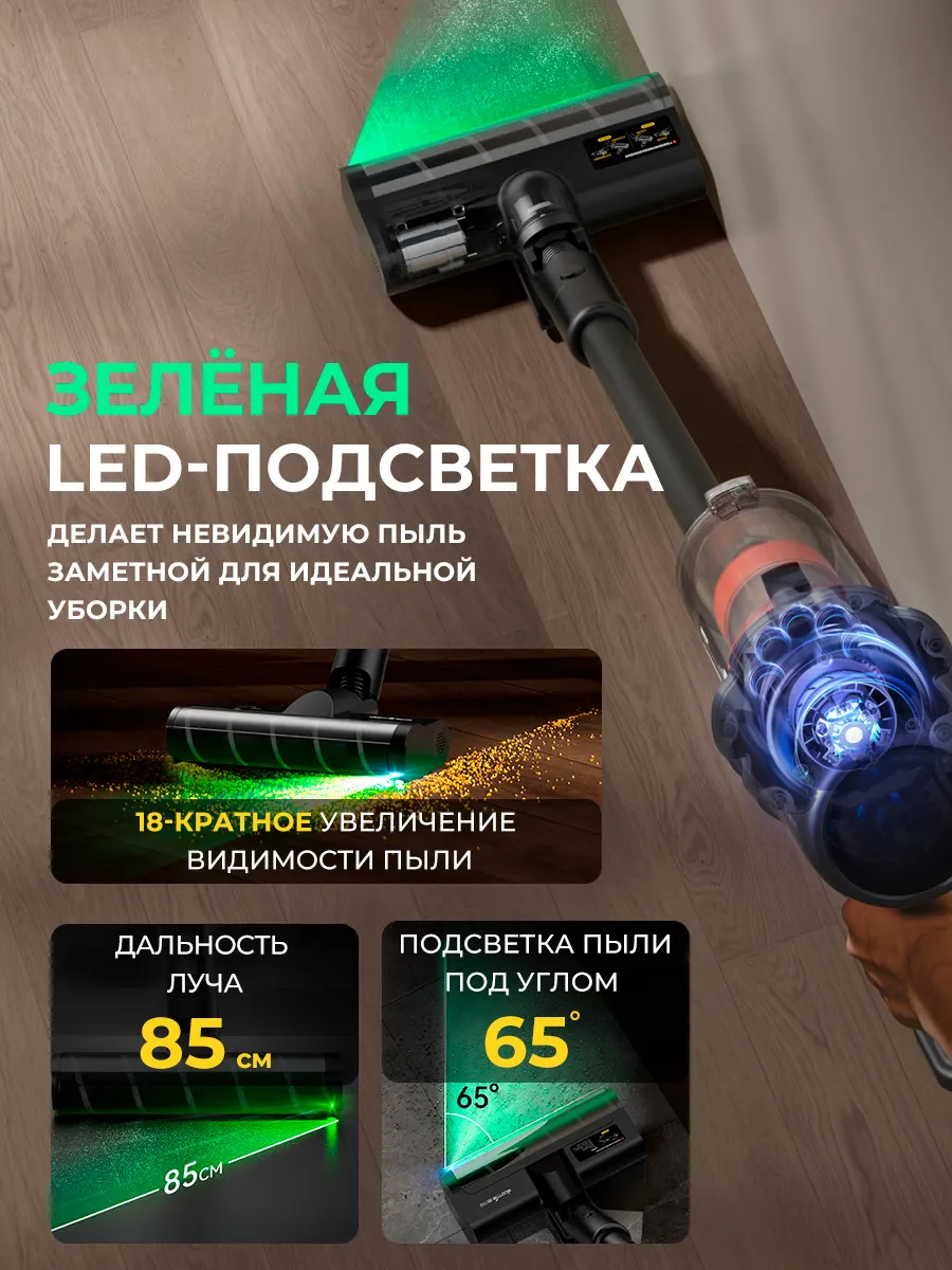 Зелёная подсветка для обнаружения пыли Deerma