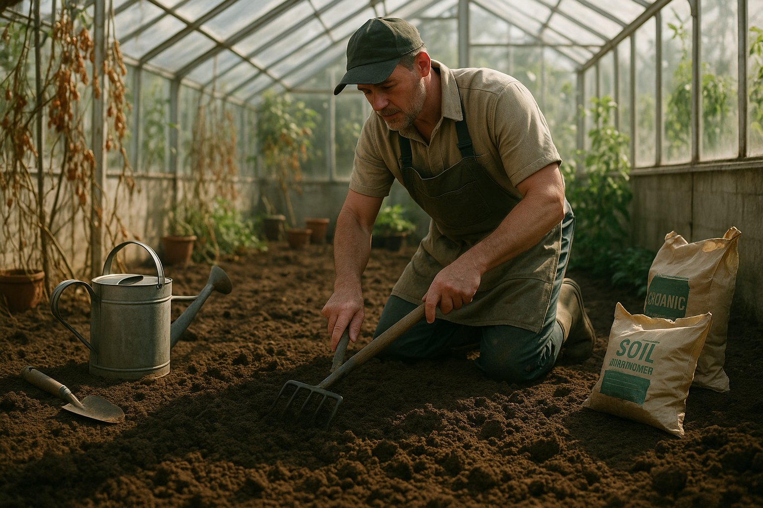 Обработка теплицы и почвы после уборки урожая, подготовка к новому сезону с чисткой и дезинфекцией теплицы