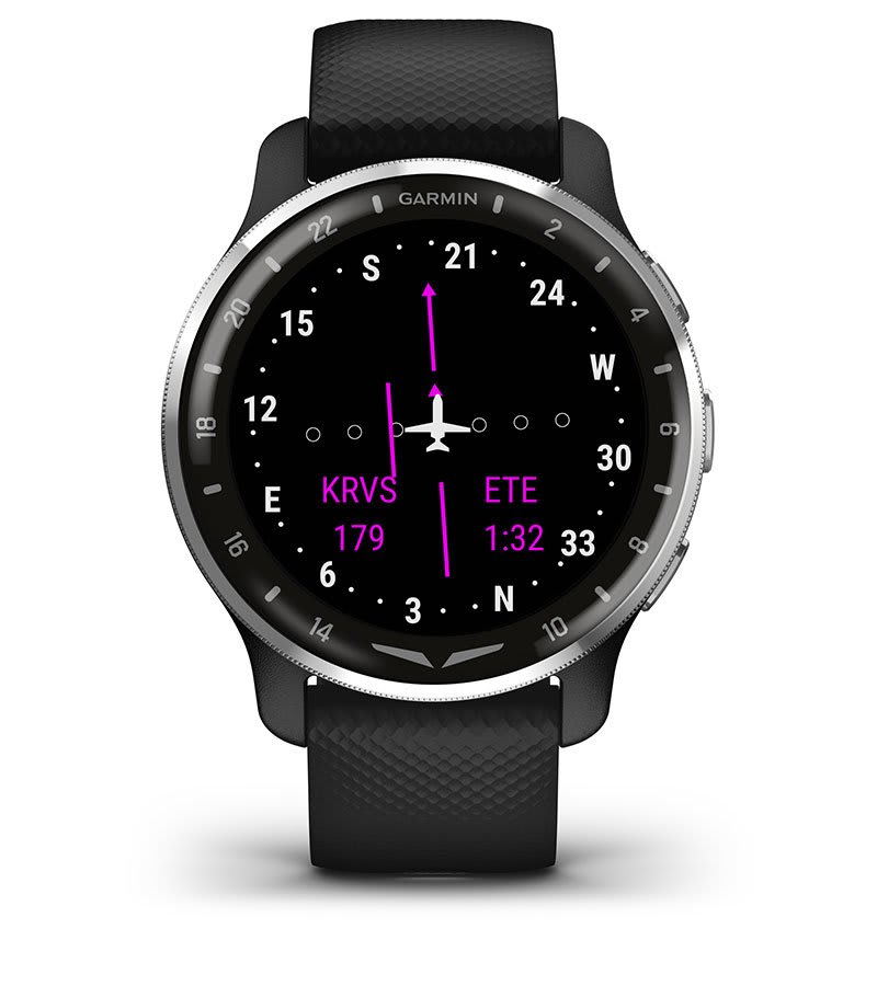 Умные авиационные часы Garmin D2 Air X10 Black: КУРСОВАЯ СТРЕЛКА HSI