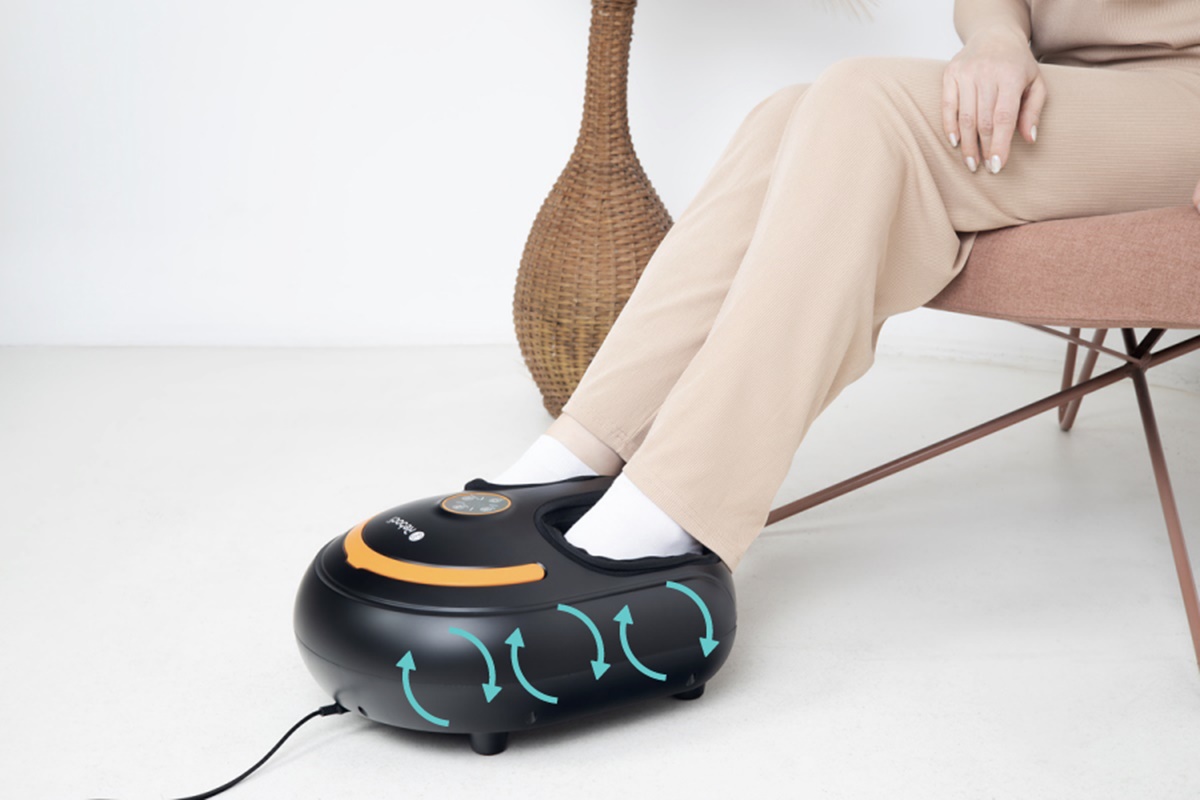 Массажёр от усталости и боли в стопах Роликовый массажёр для стоп с компрессией