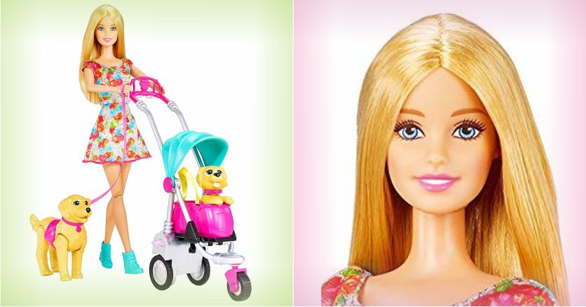 Игровой набор Barbie - прогулка со щенками с коляской