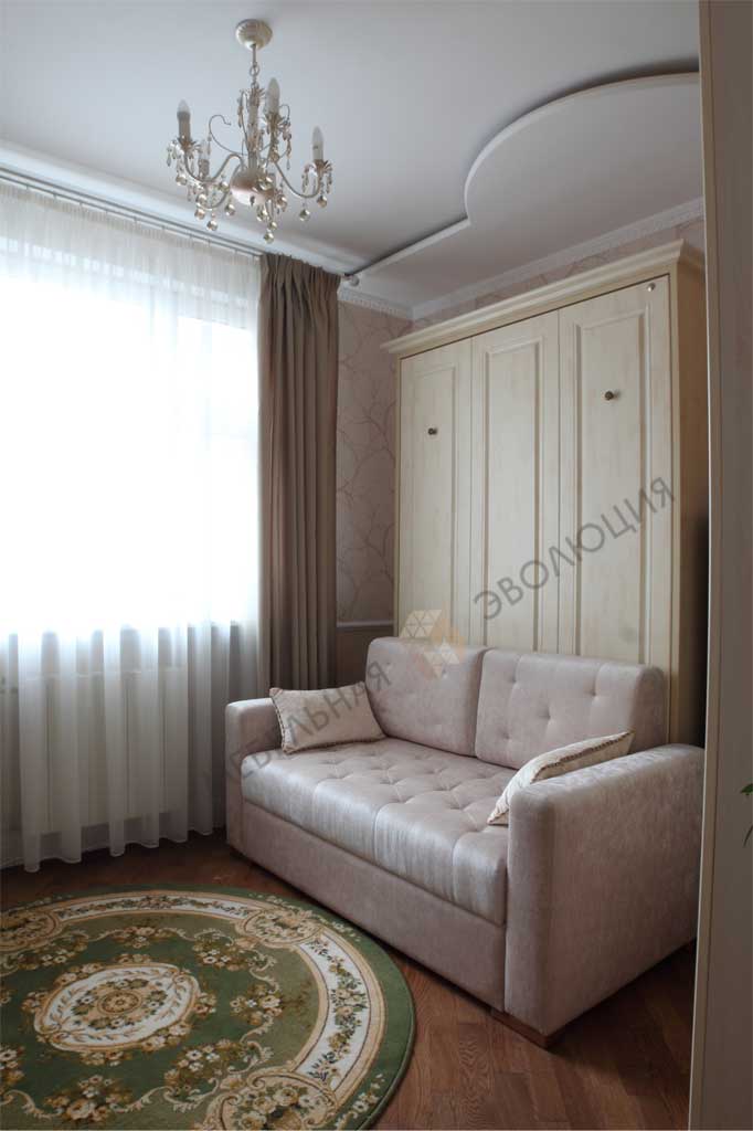 Шкаф-кровать с диваном в классическом стиле