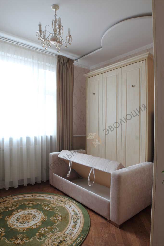 Шкаф-кровать с диваном в классическом стиле