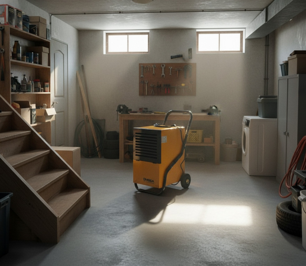 осушитель воздуха для подвала погреба и цокольного этажа