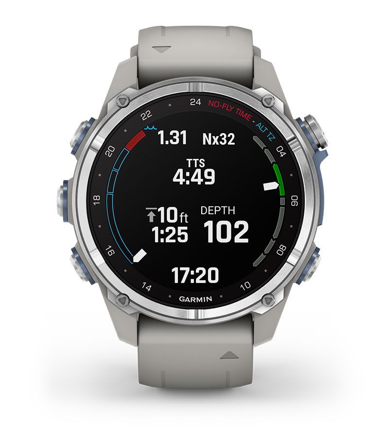 Умные часы Garmin Descent Mk3 (43 мм) из нержавеющей стали с силиконовым туманно-серым ремешком: НАСТРАИВАЕМЫЕ РЕЖИМЫ ПОГРУЖЕНИЯ
