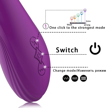 Вибратор-фаллоимитатор HWOK G-spot реалистичный, кнопки управления режимами 