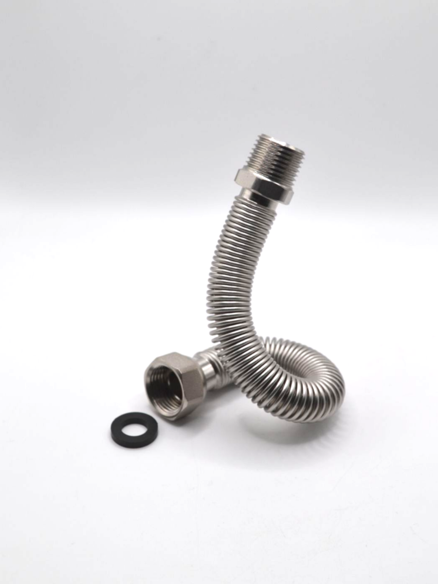 Сильфонная подводка из нержавеющей стали &mdash; гофрированная трубка с фитингами