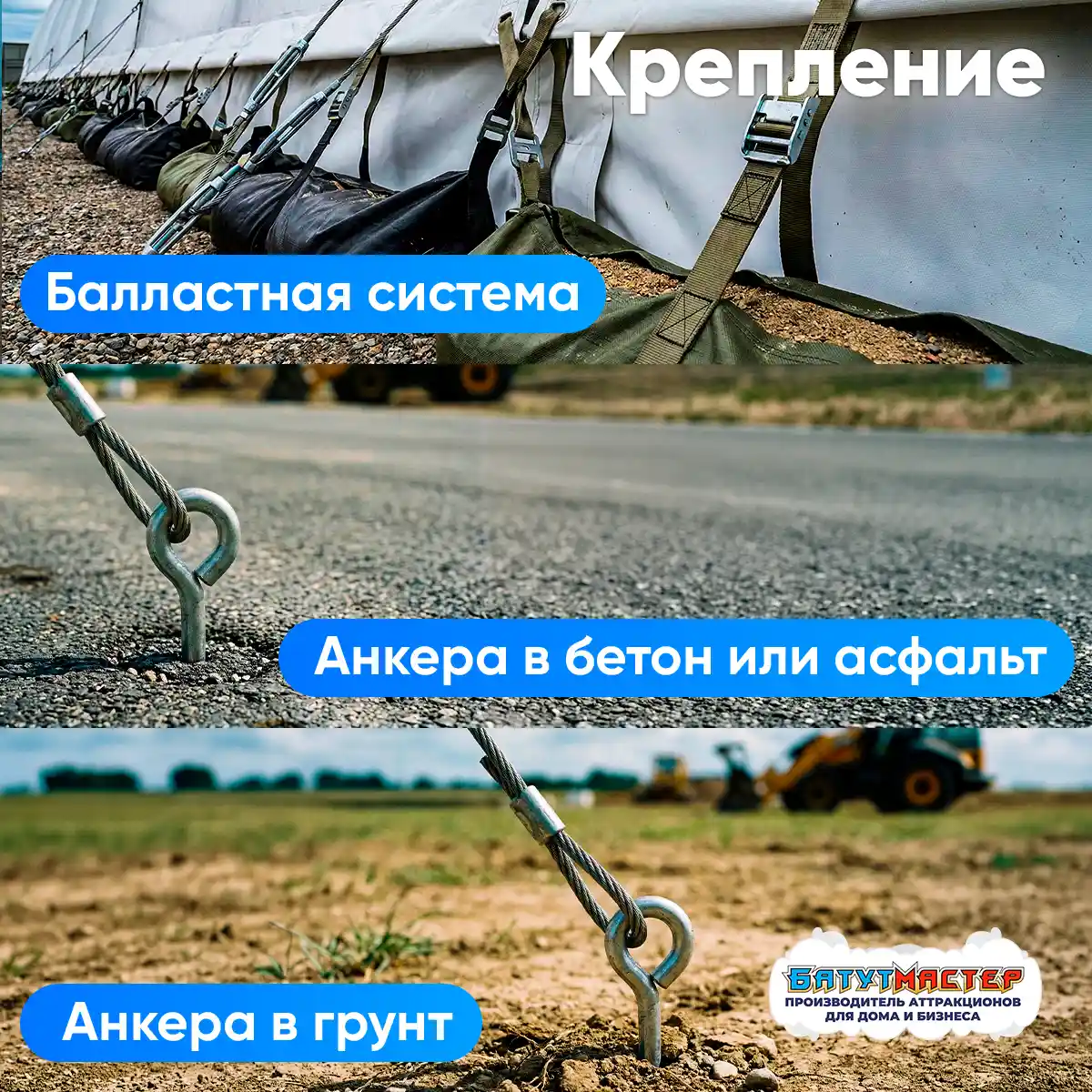 Крепление балластная система анкера