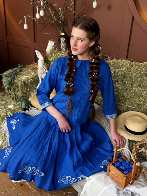 Веренея. Платье льняное с вышивкой PL-422614. LinenBy.by Веренея. Платье льняное с вышивкой PL-422614. LinenBy.by