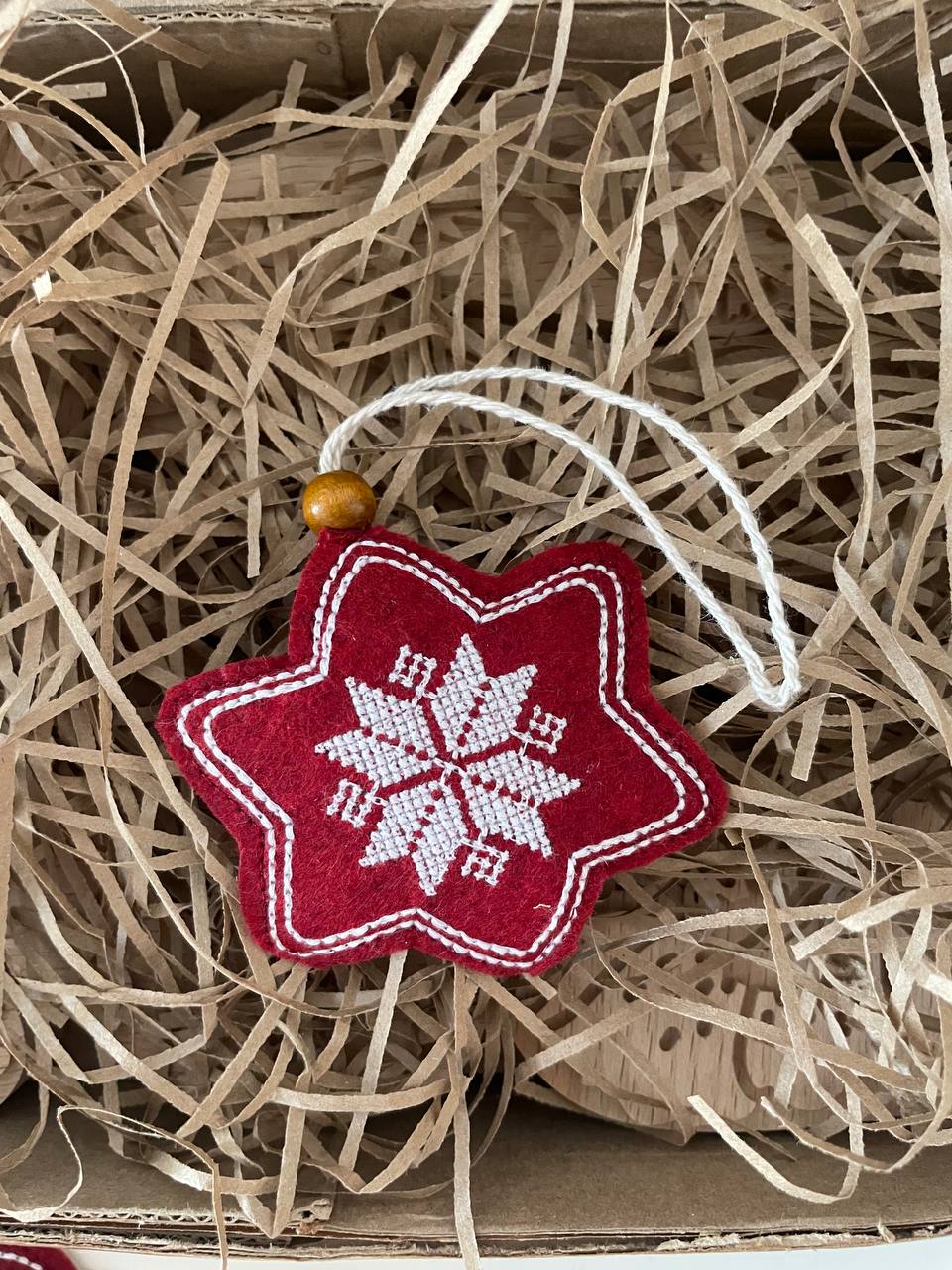 Красная звезда. Подвеска из фетра NYF-0425-Midi