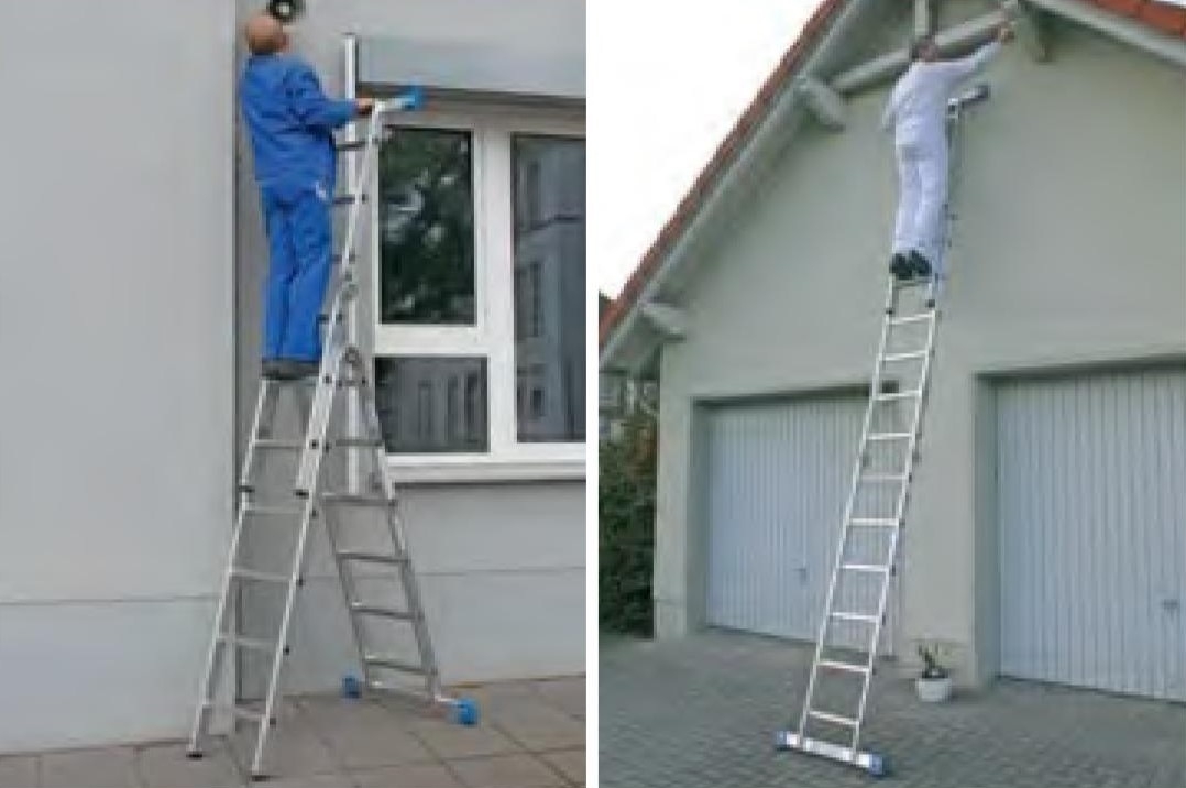 Шарнирная комбинированная лестница - стремянка Krause STABILO 2x3 и 2x6
