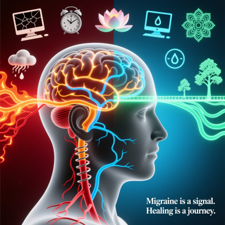 <img src="migraine-nervous-system-healing-transformation.jpg" alt="Migraine transformation: from pain signal to nervous system healing and recovery">