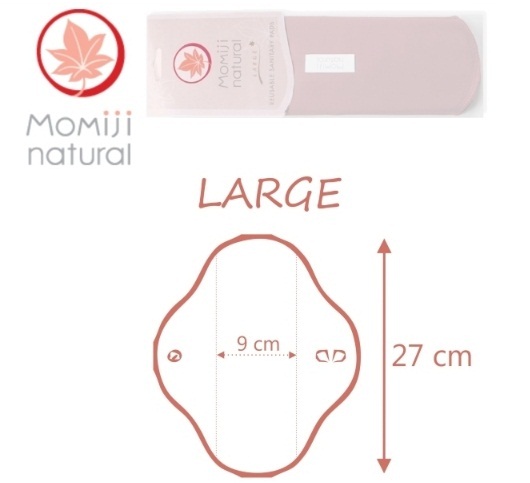 Многоразовые прокладки Momiji Natural, L размер