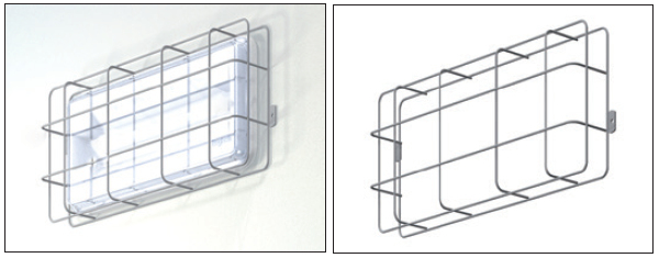 Универсальный аварийный светильник серии EuroCompleta LED может быть укомплектован защитной сеткой