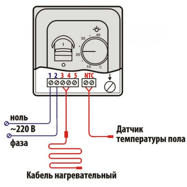Монтаж температурного датчика
