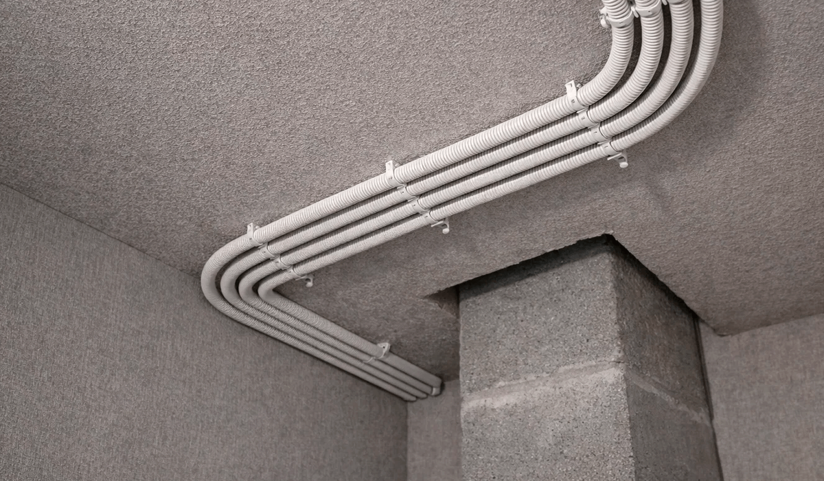 Прямой монтаж кабеля на потолке Прямой монтаж кабеля на потолке