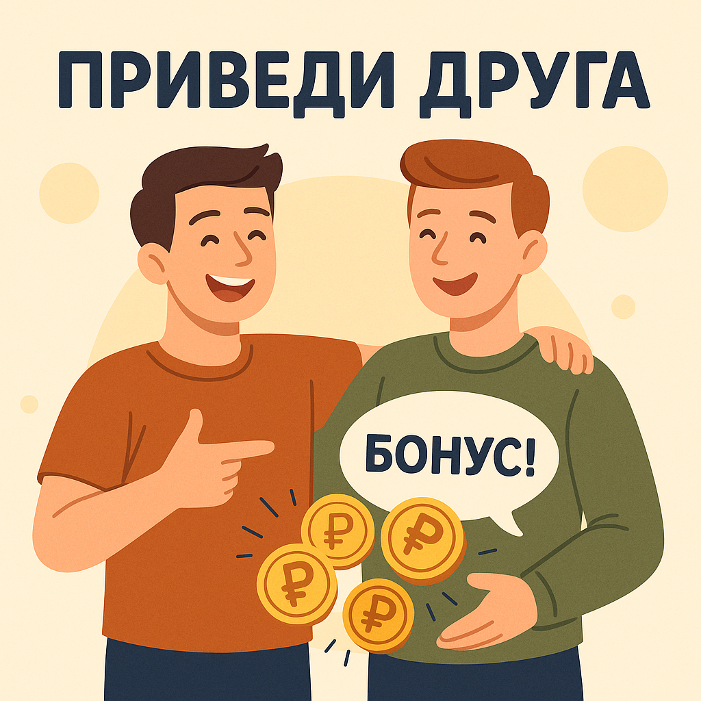 Реферальная программа.Приведи друга получи подарок 