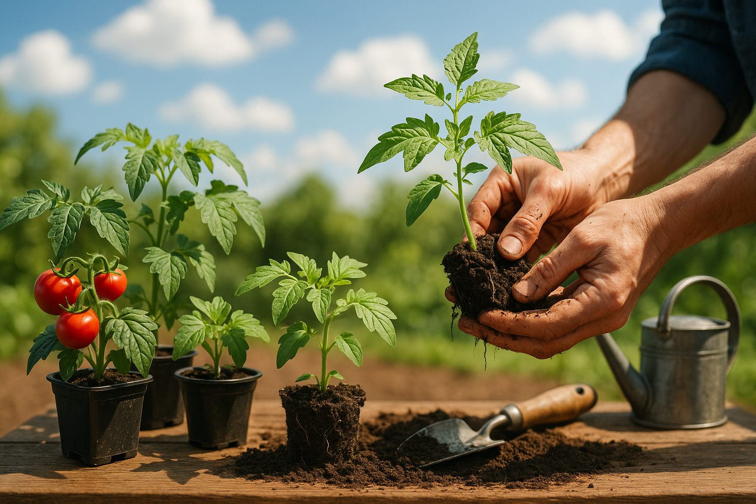 Рассада томатов в горшках после пикировки с правильным уходом — полив и освещение