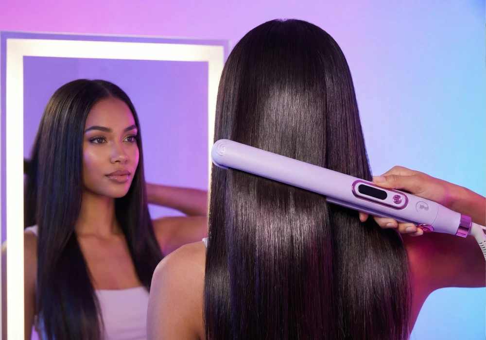 Выпрямление волос утюжком