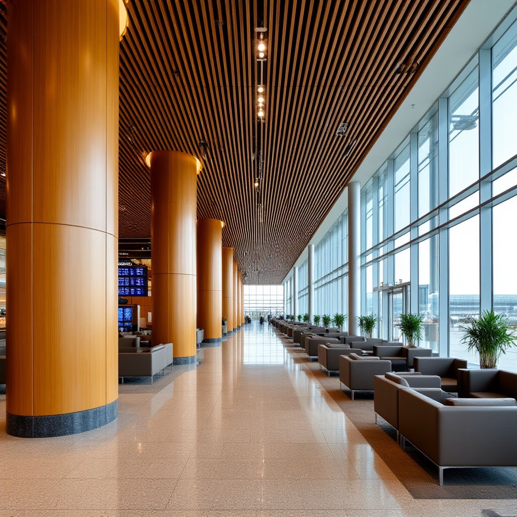 Интерьер аэропорта из негорючих материалов