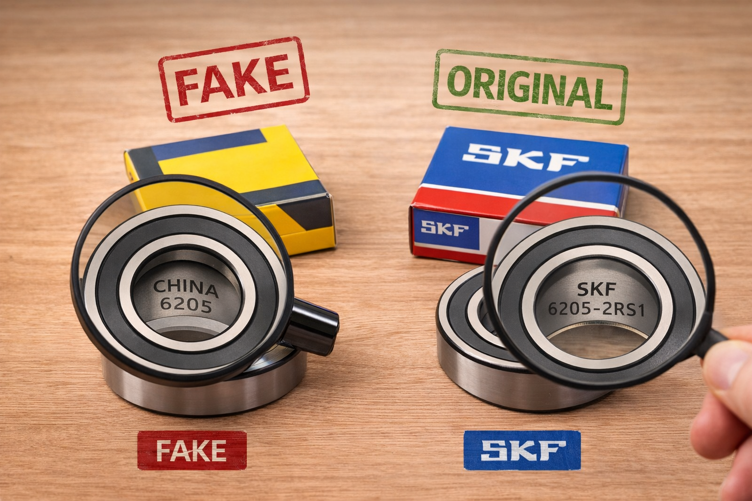 как отличить оригинальный подшипник SKF от подделки