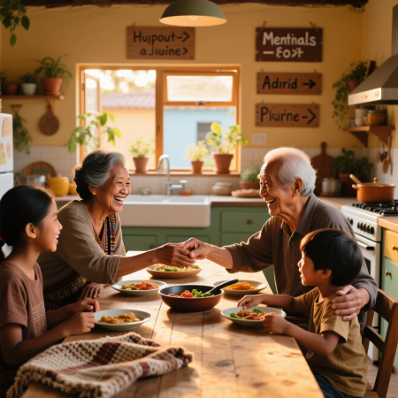 <img src="happiness-2026-community-connection.jpg" alt="Genuine community connection and shared moments: the science of happiness through authentic human relationships">