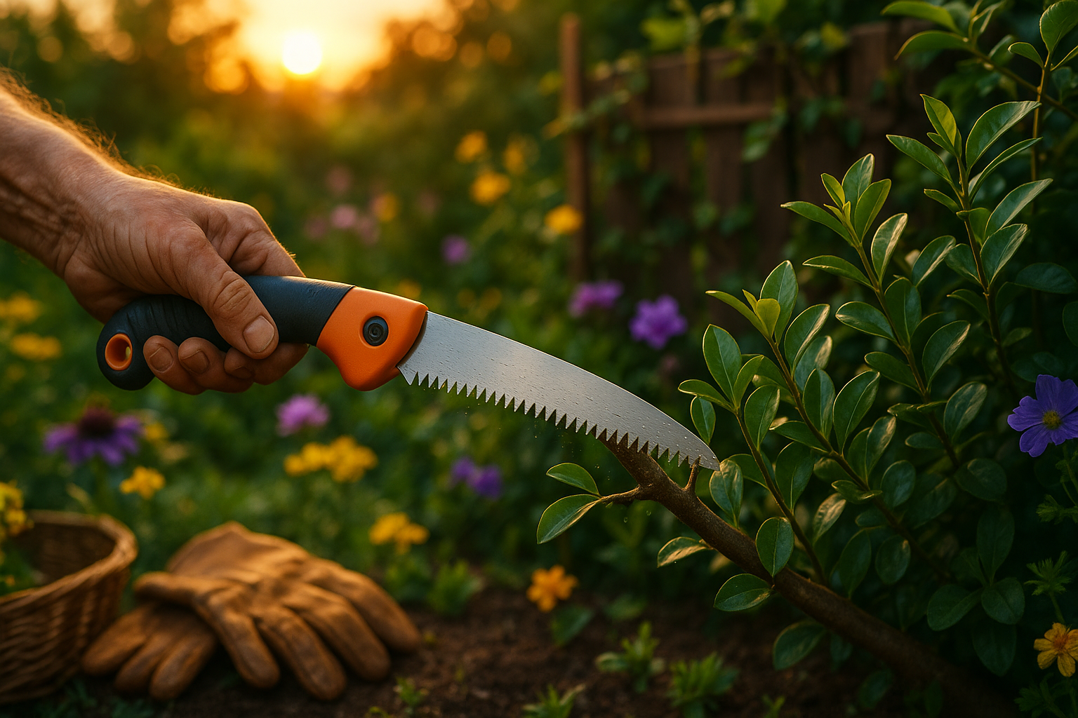 Мини сучкорез аккумуляторный для сада