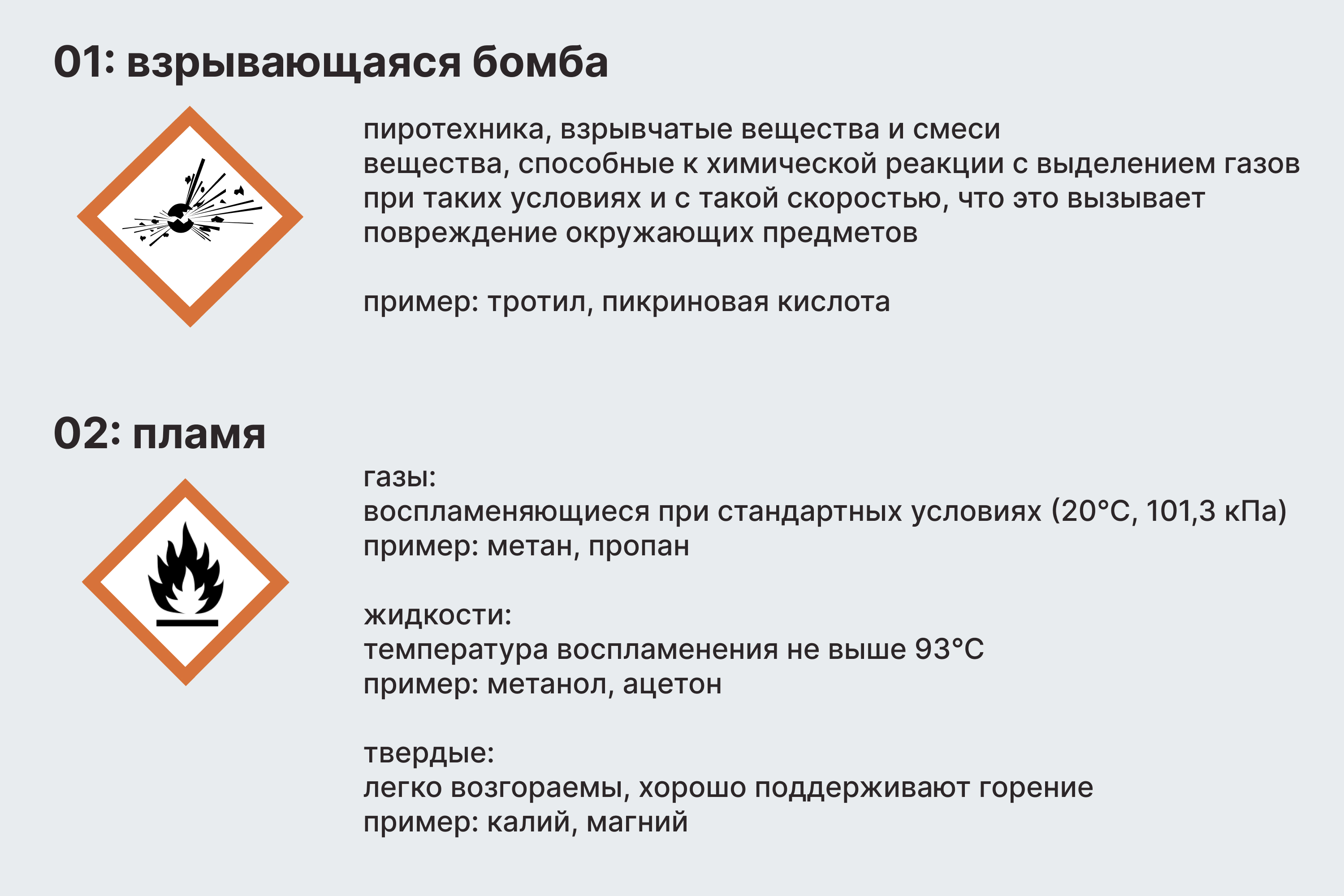 знаки опасности химия