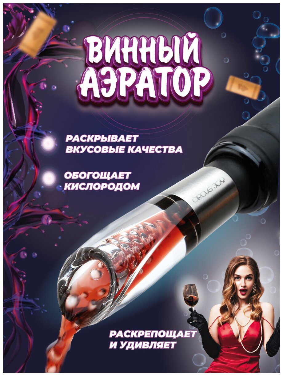Аэратор для вина Circle Joy Wine Aerator & Pourer-описание-1.jpg