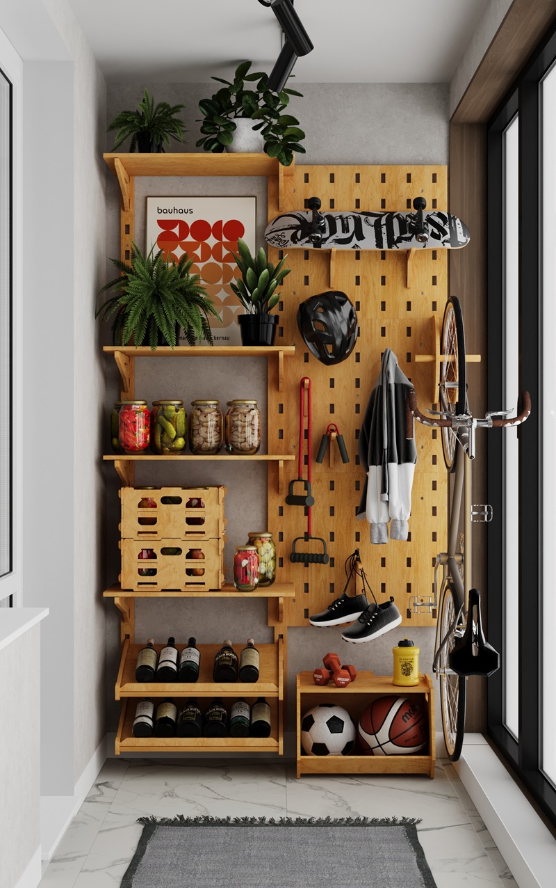 Настенные стеллажи Woody System