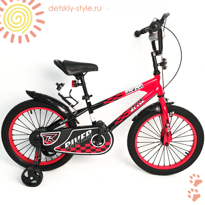 Велосипед River Bike "F 18" (Ривер Байк) велосипед river bike f 18, купить, цена, дешево, заказать, стоимость, отзывы, новинка, колеса 18 дюймов, от 5 до 9 лет, стальная рама, бесплатная доставка, детский велосипед ривер байк f 18, заказ, доставка по россии, интернет магазин, официальный дилер