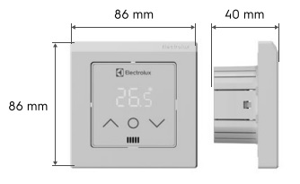 Размеры термостата Vision