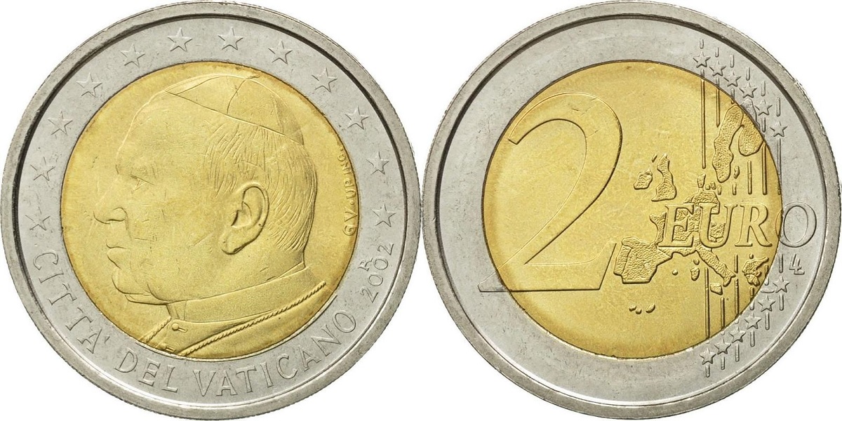 2 евро Ватикана 2002