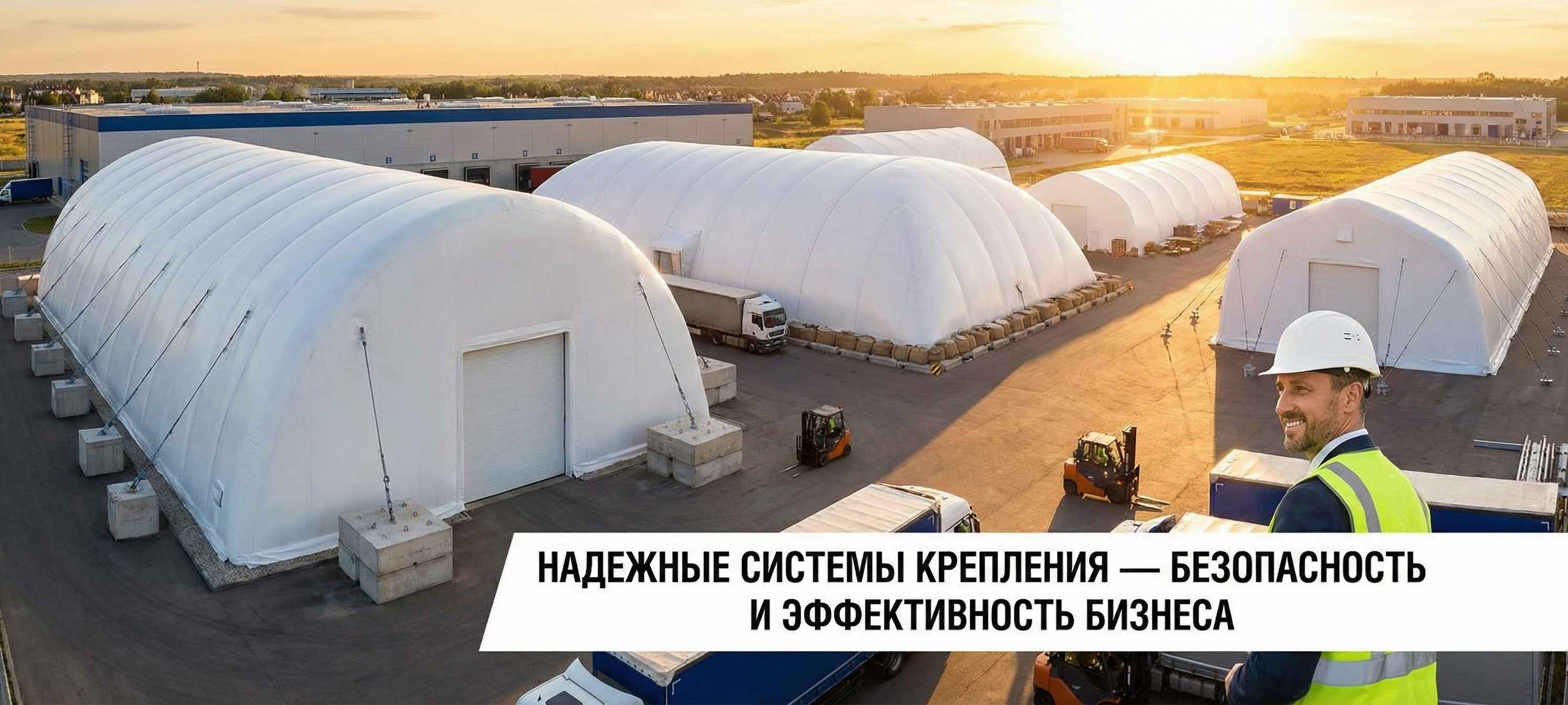 Ангары каждый закреплен подходящей системой крепления