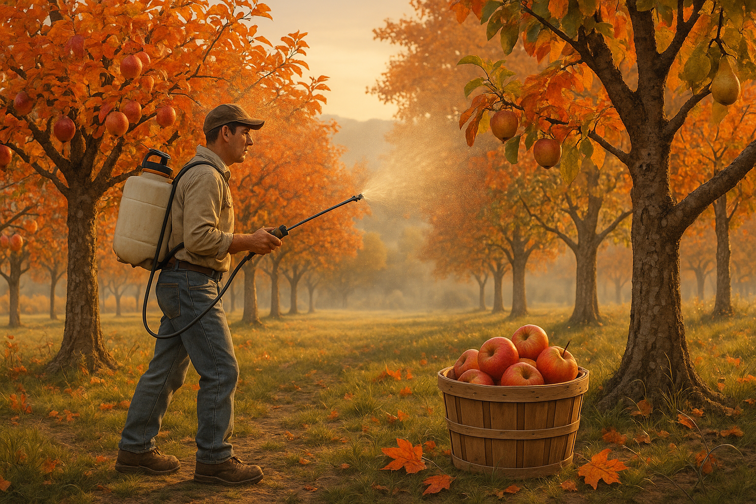 Опрыскивание плодовых деревьев весной средством против вредителей и болезней