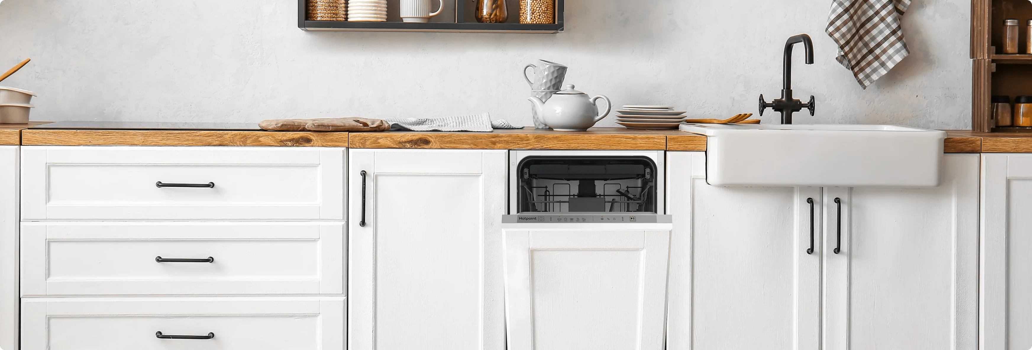 Обзор встраиваемой посудомоечной машины 45см Hotpoint HIS 6D59