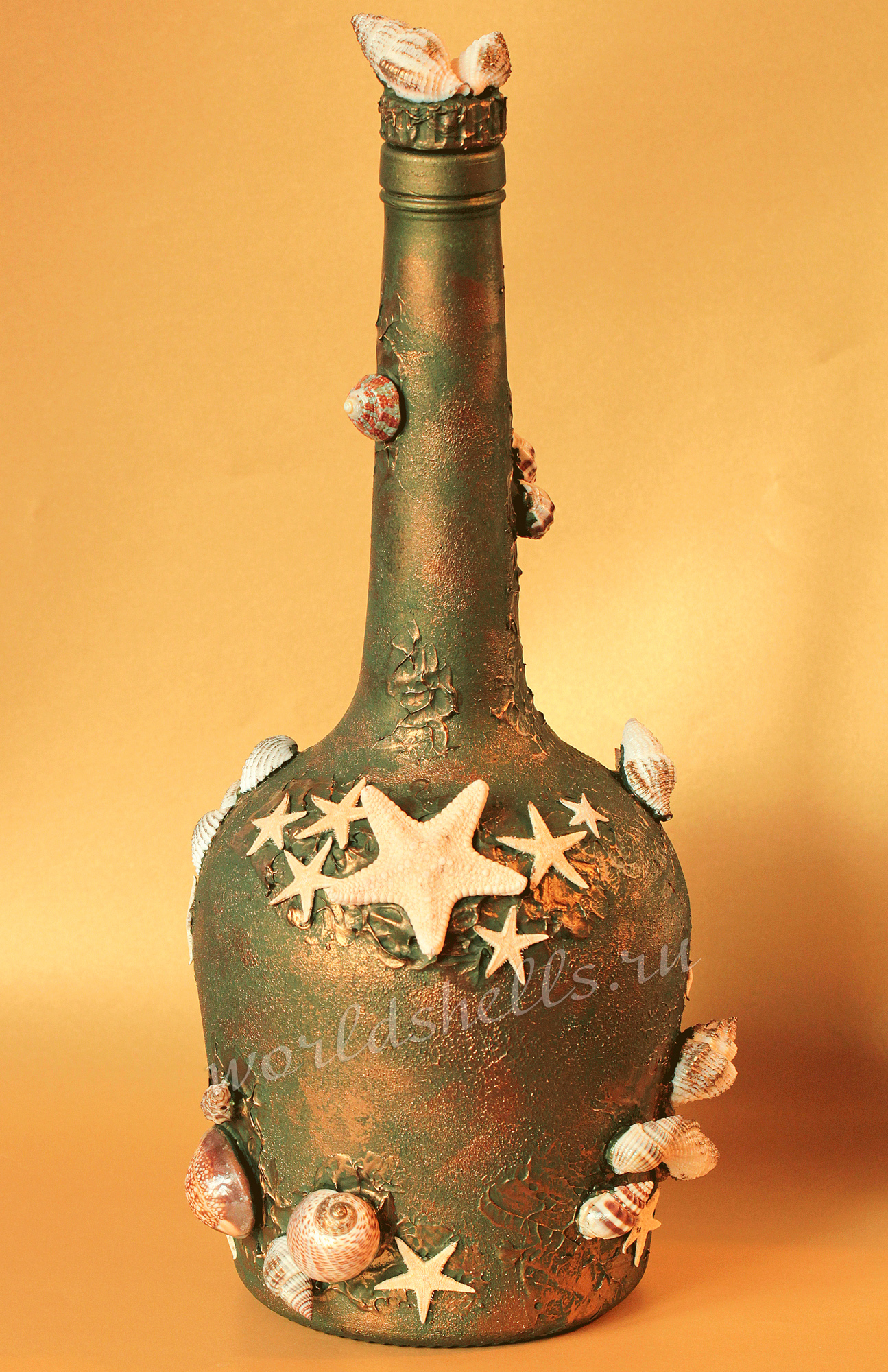Декор бутылки с морского дна