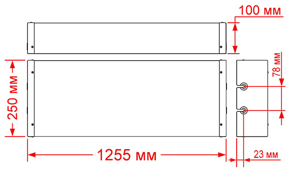 Габаритные размеры плафона СС-116В судового светильника