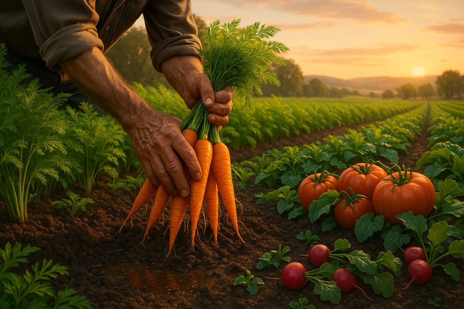 Процесс выращивания моркови на гребневых грядках с правильной подготовкой почвы