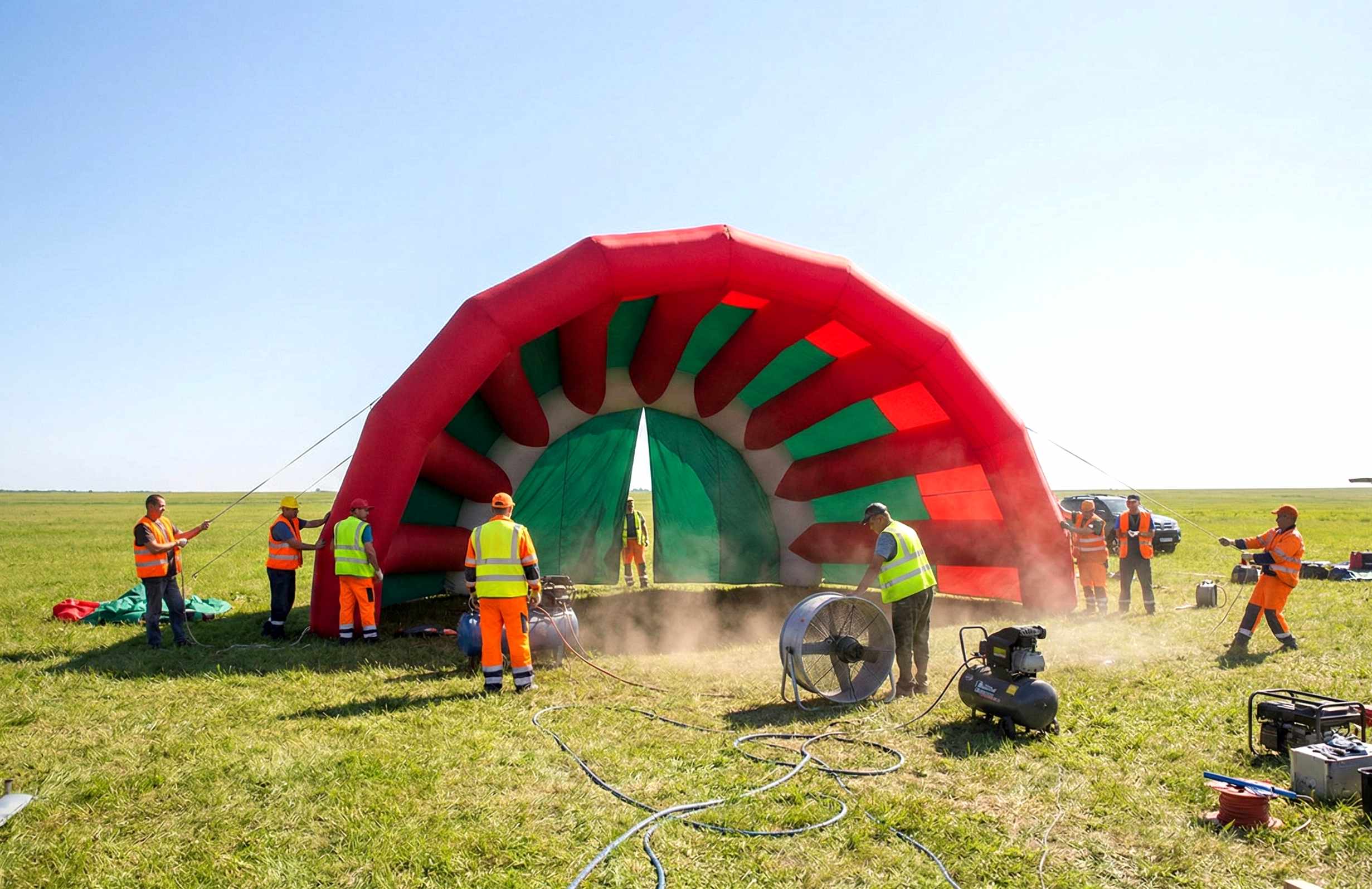 Быстрый монтаж пневмоангара