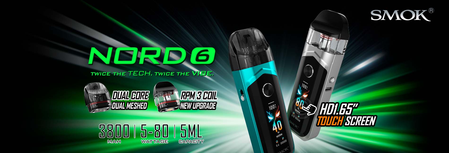 Экран и интерфейс SMOK Nord 6