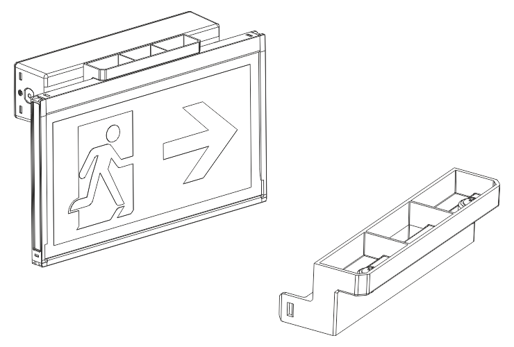 Кронштейн для настенного монтажа указателя направления движения к эвакуационным выходам Moncato DP918