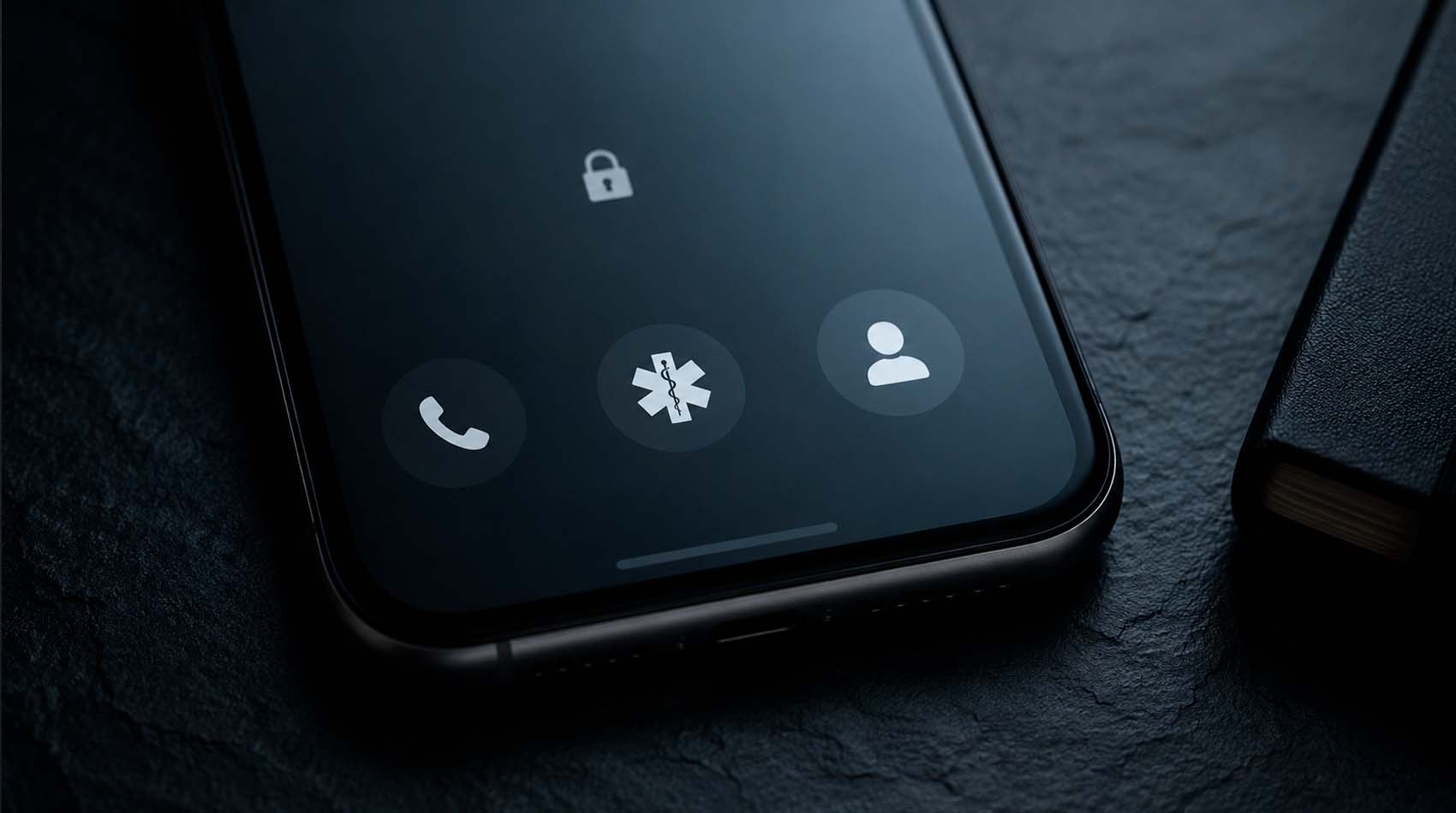 Экстренные контакты и медицинская карточка на экране смартфона Экстренные контакты и медицинская карточка на экране смартфона